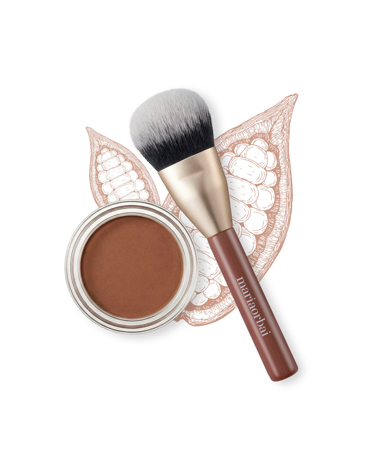 SET CREMA TOSTADA + BROCHA 11